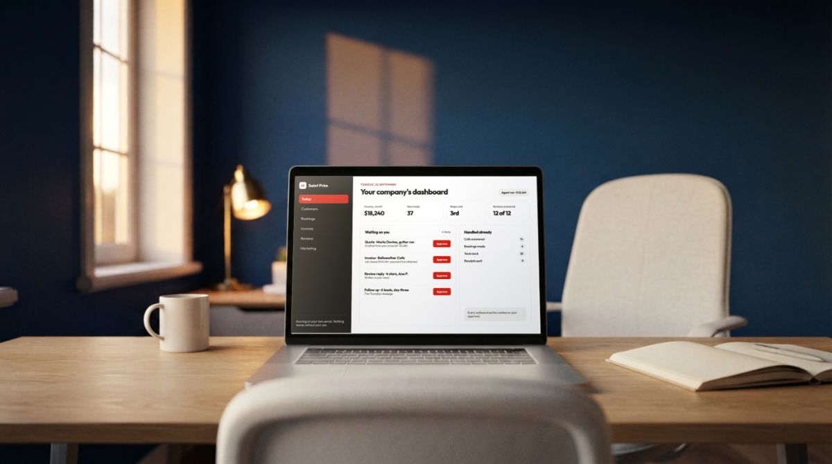 Your company's dashboard on a laptop