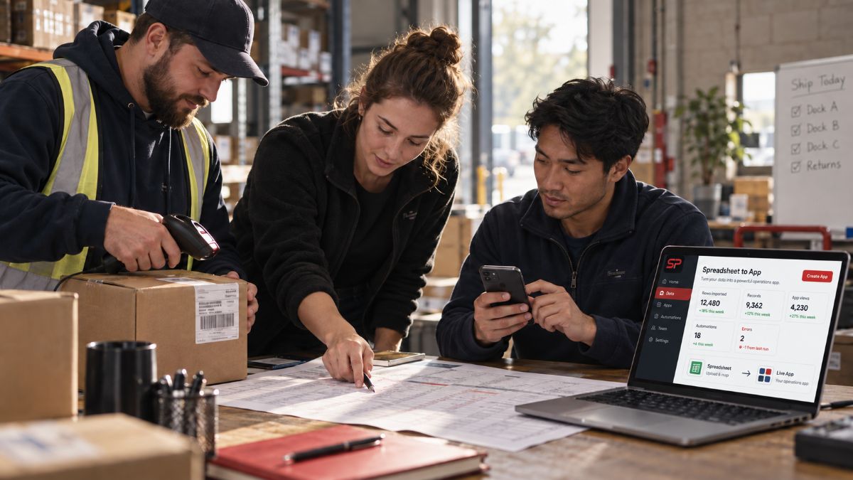 Spreadsheet to App running on the warehouse floor
