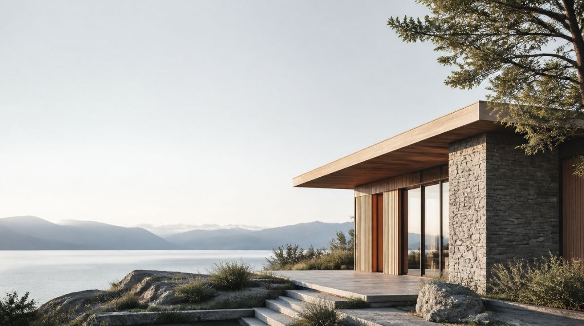 A lakeside build, found online