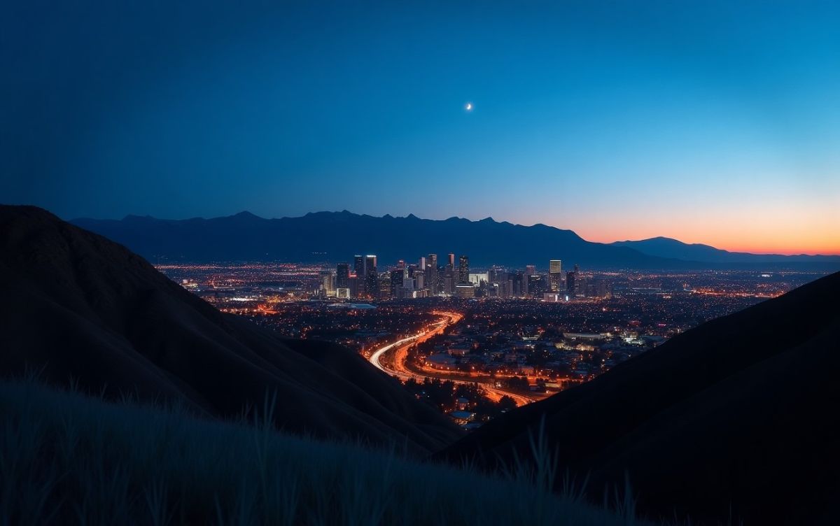 The city at dusk